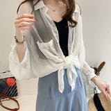 ホワイト | 春夏シフォンシアーシャツ 羽織り 薄手 オフィスカジュアル | Miniministore