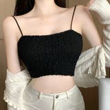 ブラック | シャーリングショートキャミソールカップ付 | Miniministore