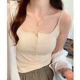 ベージュ | カップ付きUネックキャミソールレディース | Miniministore