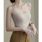 ライトベージュ | カップ付きキャミソール 韓国風ブラトップ | Miniministore