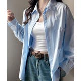 ライトブルー | シャツレディースオーバーサイズ長袖シャツ | Miniministore