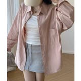 スモークピンク | シャツレディースオーバーサイズ長袖シャツ | Miniministore