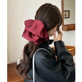 ワインレッド | サテンシュシュ大きめシュシュ ヘアアクセ | Miniministore