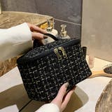 ブラック | コスメポーチ大容量 使いやすい収納バッグ | Miniministore