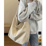 コーデュロイショルダーバッグ大きめ韓国風 | Miniministore | 詳細画像1