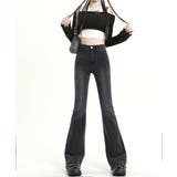 セミフレアデニムパンツ美脚フリンジパンツ | Miniministore | 詳細画像8 