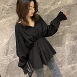 ボリューム袖 シャツブラウス Vネック | Miniministore | 詳細画像4