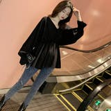 ボリューム袖 シャツブラウス Vネック | Miniministore | 詳細画像6
