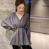 ボリューム袖 シャツブラウス Vネック | Miniministore | 詳細画像8