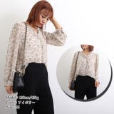 襟フリル シースルー 花柄ブラウス 女性 | Miniministore | 詳細画像21 