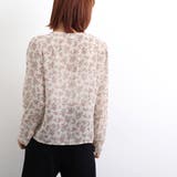 襟フリル シースルー 花柄ブラウス 女性 | Miniministore | 詳細画像23 