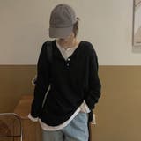 レイヤード風スウェット おしゃれ 無地 | Miniministore | 詳細画像11