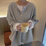 レイヤード風スウェット おしゃれ 無地 | Miniministore | 詳細画像5