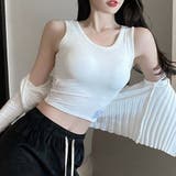 カップ付き リブタンクトップ レディース | Miniministore | 詳細画像9