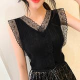 Vネック レースキャミソール レディース | Miniministore | 詳細画像6