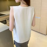 ギャザーブラウスVネックレディースシャツ オフィスカジュアル | Miniministore | 詳細画像6