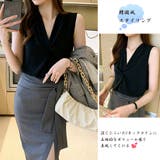 ギャザーブラウスVネックレディースシャツ オフィスカジュアル | Miniministore | 詳細画像7
