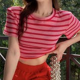リブ編みニットレディースボーダーTシャツ | Miniministore | 詳細画像9