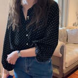 ドット柄ブラウス レディース シャツ オフィスカジュアル | Miniministore | 詳細画像10 