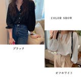ドット柄ブラウス レディース シャツ オフィスカジュアル | Miniministore | 詳細画像2 