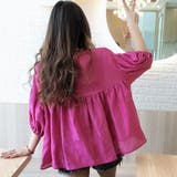 綿麻風ブラウス ペプラムブラウスきれいめ | Miniministore | 詳細画像7