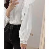 フリルブラウス レース切替ブラウス 薄手 | Miniministore | 詳細画像5