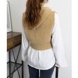 フード付きジップニットベスト ショート丈 | Miniministore | 詳細画像16