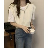 フード付きジップニットベスト ショート丈 | Miniministore | 詳細画像7