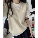 ニットベスト レディースチョッキ 重ね着 | Miniministore | 詳細画像1