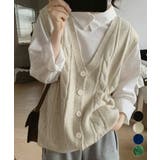 Vネックニットベストレディースニットジレ | Miniministore | 詳細画像1