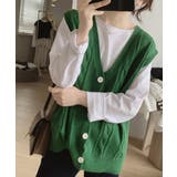 Vネックニットベストレディースニットジレ | Miniministore | 詳細画像12
