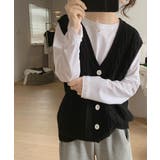 Vネックニットベストレディースニットジレ | Miniministore | 詳細画像4