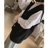Vネックニットベストレディースニットジレ | Miniministore | 詳細画像6