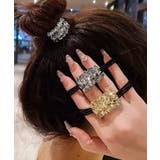幾何柄ヘアゴムヘアリング キラキラ髪留め | Miniministore | 詳細画像5 