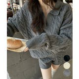 ケーブル編みニットセットアップレディース | Miniministore | 詳細画像1