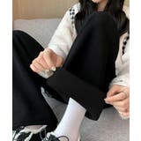 ブラック | 裏起毛 コーデュロイパンツ ハイウエスト | SUNSHINE CLOSET