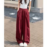 レッド | ワイドパンツハイウエストストレートパンツ | ANGELCLOSET
