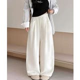 オフホワイト | ワイドパンツウエストゴムストレートパンツ | Miniministore