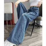 ブルー | Y2Kダメージデニムパンツ レディース ハイウエスト | SUNSHINE CLOSET