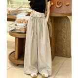 ベージュ | ハイウエストストレートパンツ ウエストゴム お洒落 | SUNSHINE CLOSET