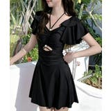 ブラック | ワンピース水着 大人可愛い露出少なめ水着 | Miniministore