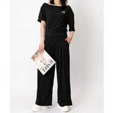 ブラック | オフショルダートップスワイドパンツセット | Miniministore