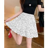 ホワイト | ティアードスカート 小花柄ミニ丈スカート | Miniministore