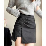ダークグレー | ギャザーミニスカート 無地タイトスカート | Miniministore