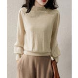 ベージュ | プチハイネックニットトップス レディース | Miniministore