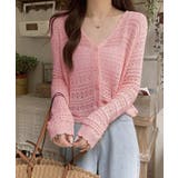 ピンク | 透かし編みカーディガンフェミニン夏羽織り | Miniministore