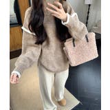 モカ | ゆったりニットトップスラウンドネック冬服 | Miniministore