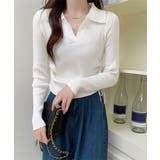 ホワイト | ポロニットドローストリングリブニット薄手 | Miniministore