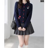ネイビー | ハートワンポイントニットカーディガン秋冬 | Miniministore