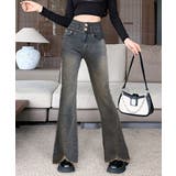 フレアデニムパンツ ハイウエストジーンズ | Miniministore | 詳細画像1